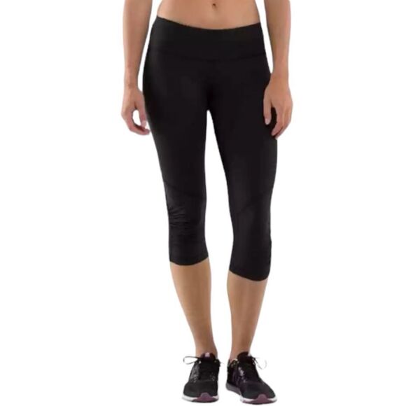 Lululemon Leggings Woman’s Size 6 Run For Your Life Crop - Picture 1 of 9